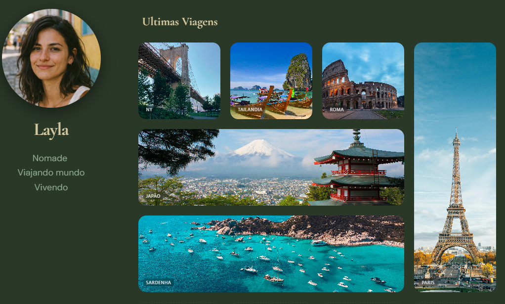 Página da Layla no yuu